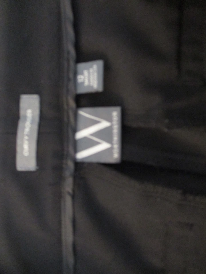 Pantalones de vestir para mujer Worthington talla 12 cortos negros con curvas Foto 3 de 4