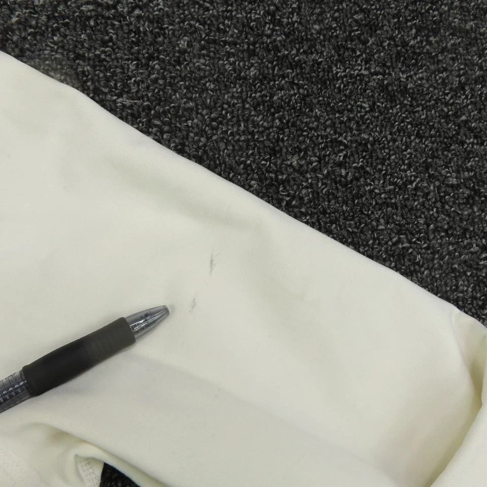 Pullover Nike Fit seco para mujer pequeño blanco manga larga atlético media cremallera correr Foto 2 de 4