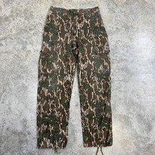 Vintage Mossy Oak Greenleaf pants mens medium cargo camouflage hunting USA