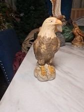 Vintage Hand-Painted Porcelain Bald Eagle Figurine