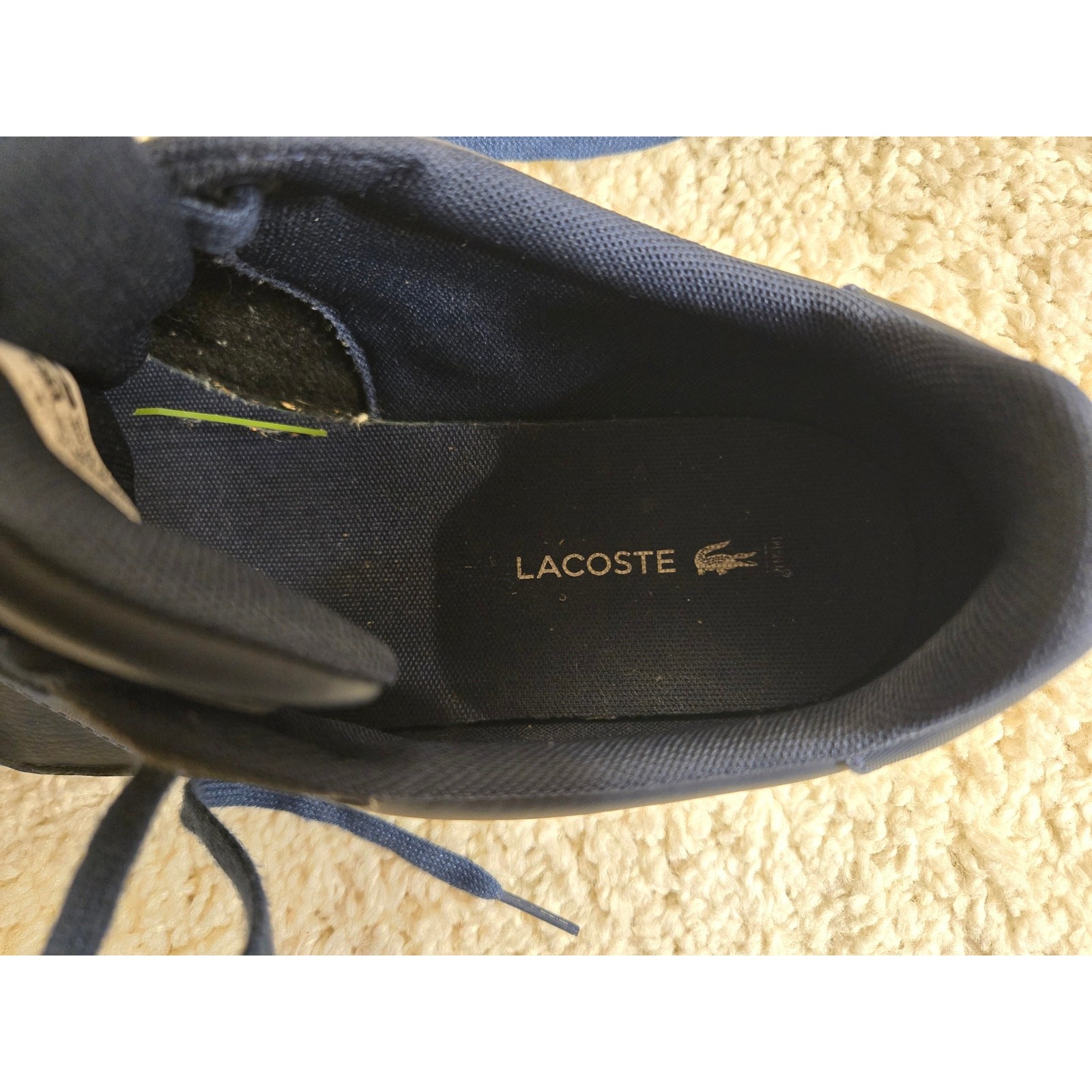 Lacoste Men's Chaymon Leather Sneaker Size 8 Navy  thumbnail 9