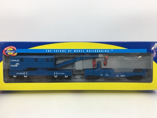 Grúa de naufragio HO Athearn RTR 7530 Conrail 200 toneladas y licitadora CR | Zustand: Used
