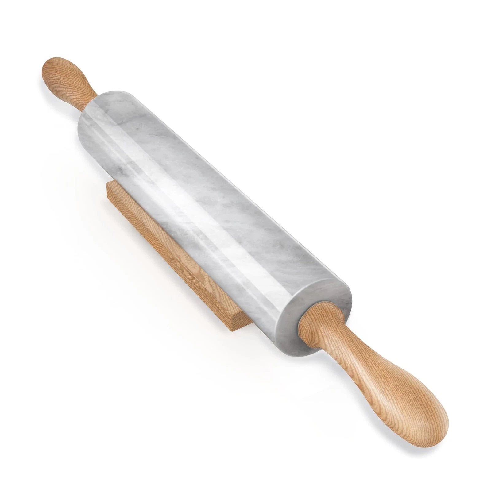 Marble Rolling Pin, Non-Stick African Stone Polished Dough Roller, Pasta, Dum...
