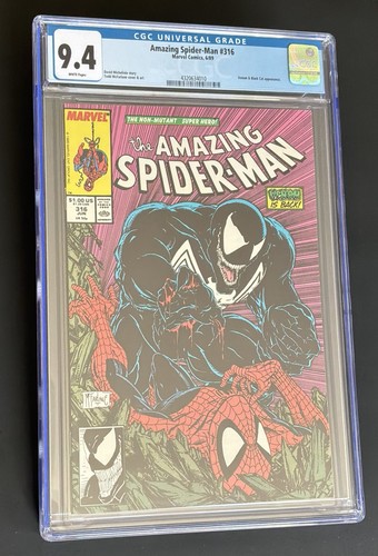 Amazing Spider-Man #316 CGC 9.4 White Pages Venom Todd McFarlane Marvel Key NR!