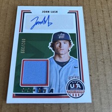 2022 USA Stars Stripes RPA AUTO JSY SP /399 John Lash RC #SSS-JL Baseball (e9)