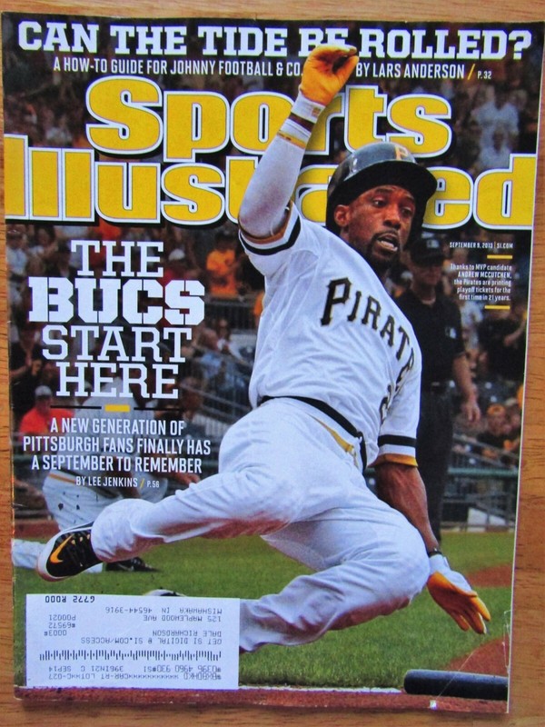 SPORTS ILLUSTRATED MAGAZINE 9-9-13 PIRATE'S ANDREW MCCUTCHEN, ALABAMA FOOTBALL