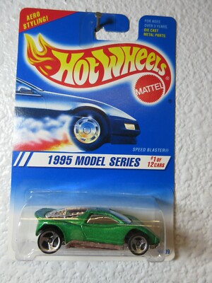 1995 Hot Wheels SPEED BLASTER #343 Green w/ 3 Spokes
