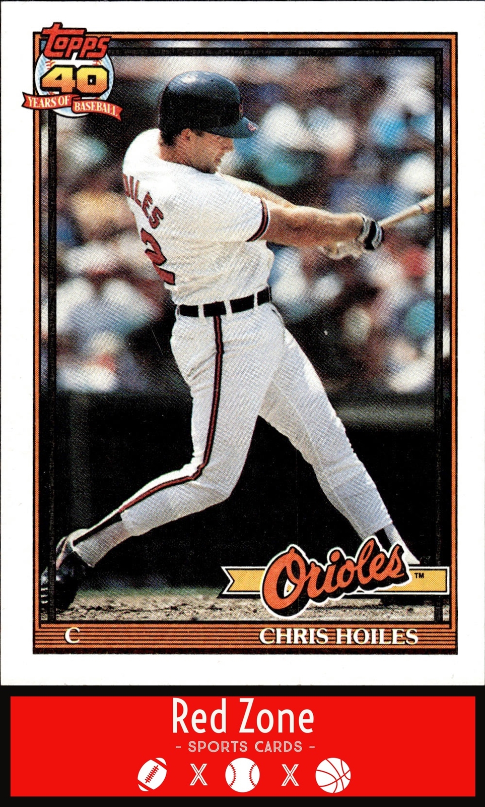 1991 Topps - #42b Chris Hoiles NM Set Break.