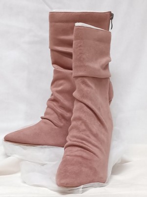 Journee Collection Size 8 Blush Markie Women's Slouch Stiletto Boots