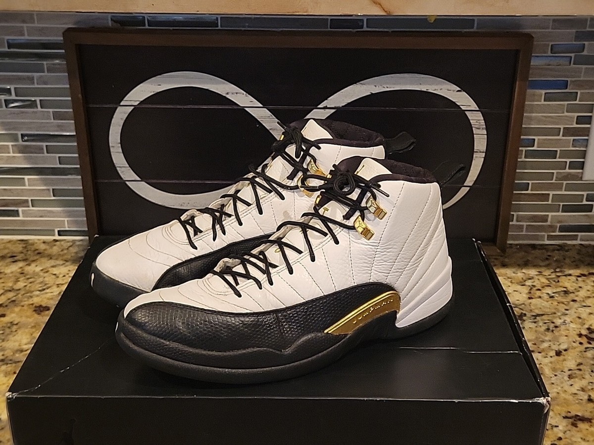 Air Jordan 12 RETRO ホワイト/ブラック/ゴールド 23 Nike Air Jordan 12 Retro ( GS )White Black Gold 153265 170 Size