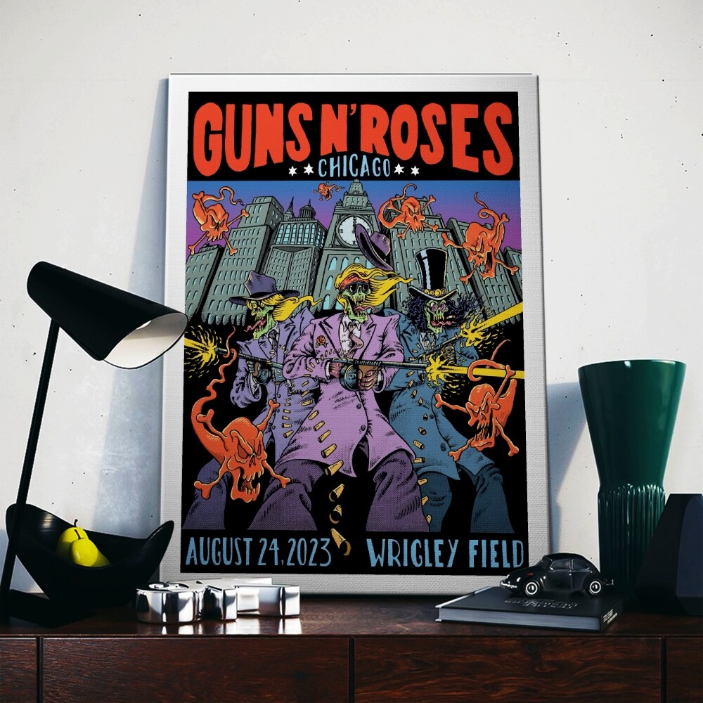 Guns N' Roses Wrigley Field Chicago, IL August 24, 2023 Poster