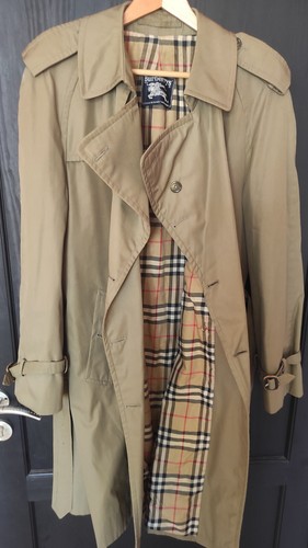 Abrigo de Colección Burberry Para Hombre Forrado Nova Check Clásico Trench Verde Cinturón Talla 50 - Imagen 3 de 24