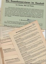 Sammlung Flugbl&auml;tter Merkbl&auml;tter Einmachen Konservieren D&ouml;rren Verwerten 1940er