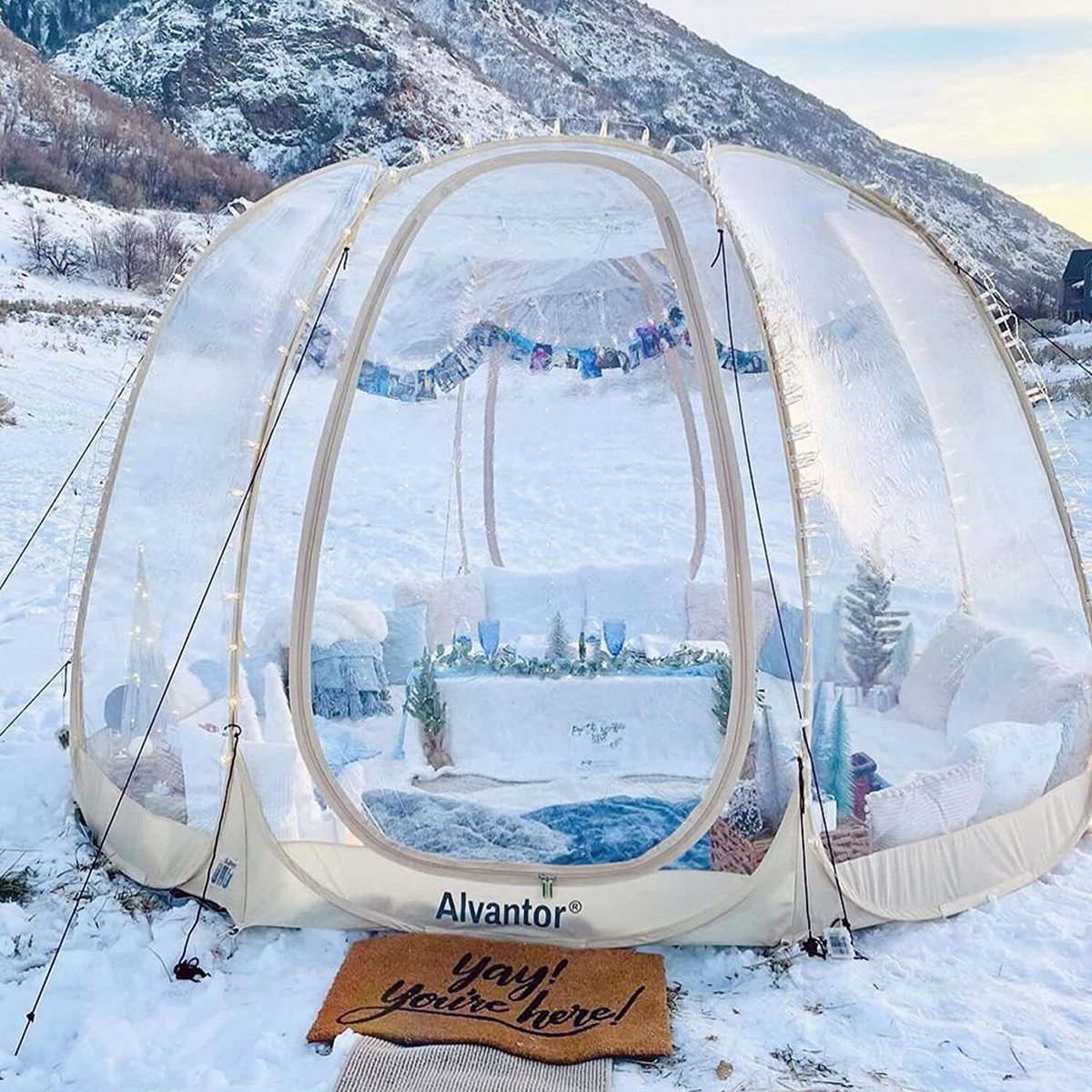 Alvantor Large Winter Tent Alvantor Pop Up Bubble Tent Instant