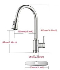 Single-Handle Pull-Down Sprayer Kitchen Faucet with 2 Spray Mode in Stainless
