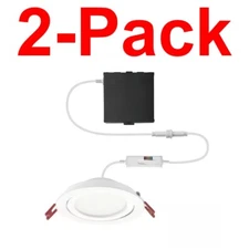 COMMERCIAL ELECTRIC 2-Pack Ultra Directional LED 4 in. 5-CCT Recessed Light