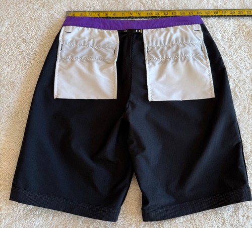 UNDER ARMOUR MEN'S HEATGEAR GOLF PERFORMANCE SHORTS - BLACK PINSTRIPE, SIZE 32 - Picture 8 of 13