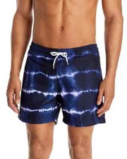 Trunks Surf  Swim Co. L59758 Mens Navy Sano Tie Dyed Swim Shorts Size S