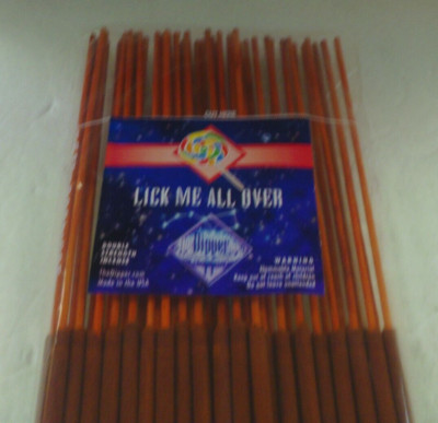 THE DIPPER DOUBLE STRENGTH 19 INCH INCENSE LICK ME ALL OVER 25 STICKS 3+ HOURS