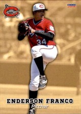 2016 Carolina Mudcats Choice #7 Enderson Franco Venezuela VZ Baseball Card