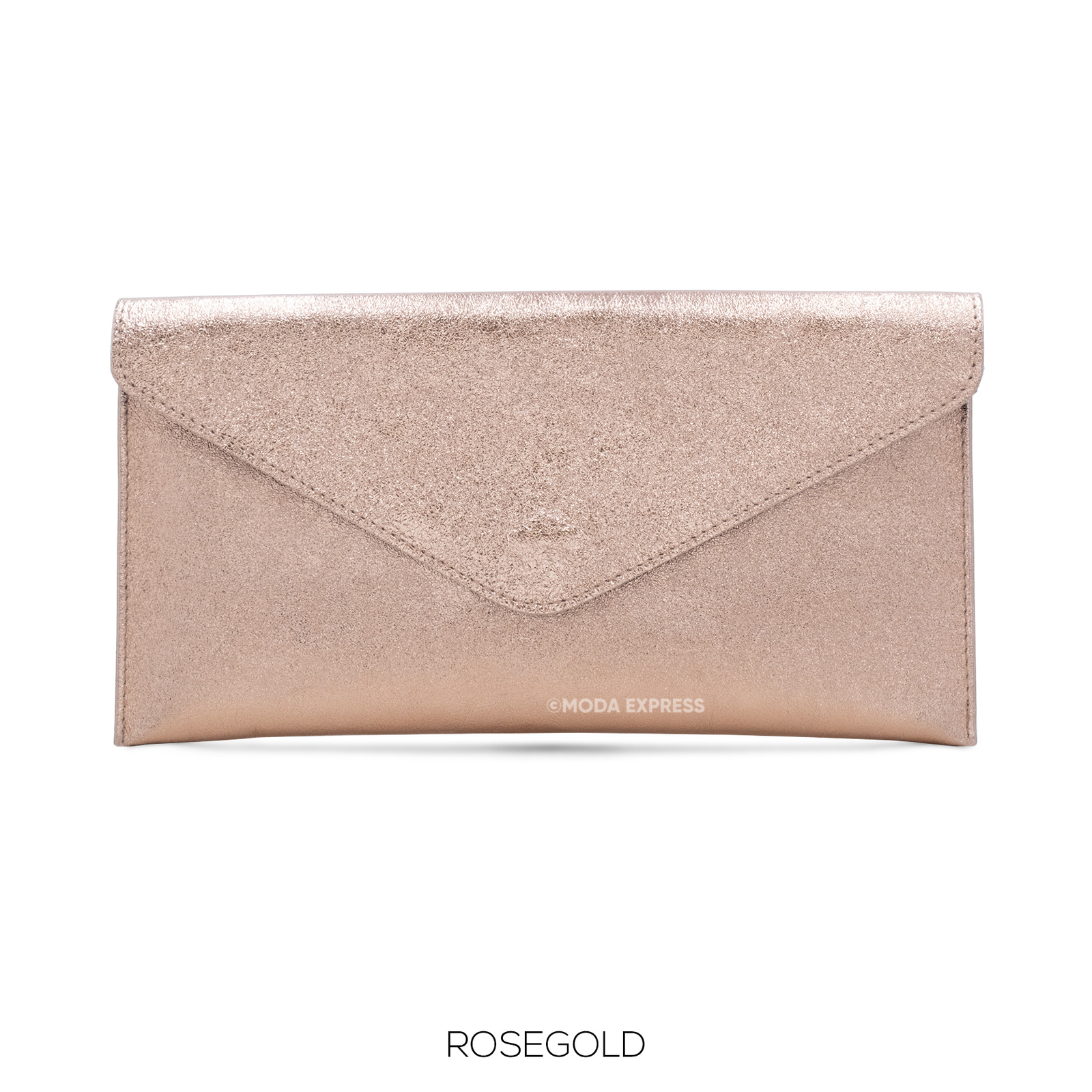 Bolso sin asas de cuero metálico para damas con cadena fiesta graduación noche