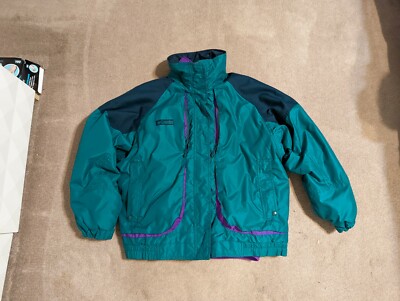 Vtg 90's Columbia Powder Keg Winter Ski Coat in Reversible