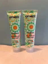2 Amika The Kure Intense Strength Repair Mask 1oz New & Authentic