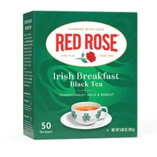 Red Rose Irish Breakfast Black Tea Bags - 50 Count