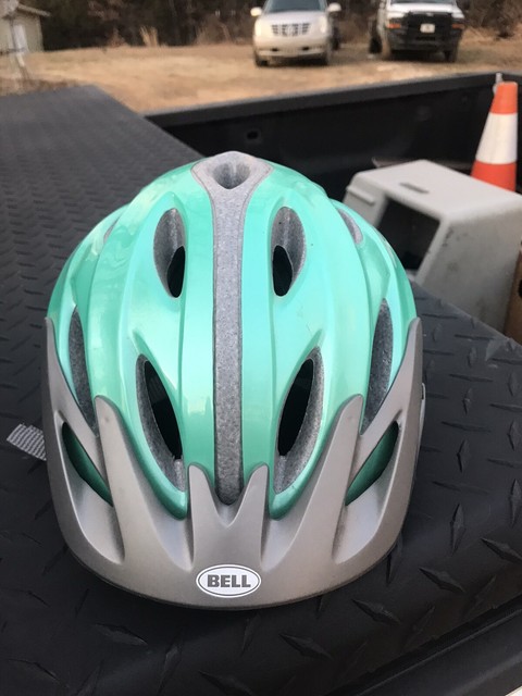 mint green bike helmet