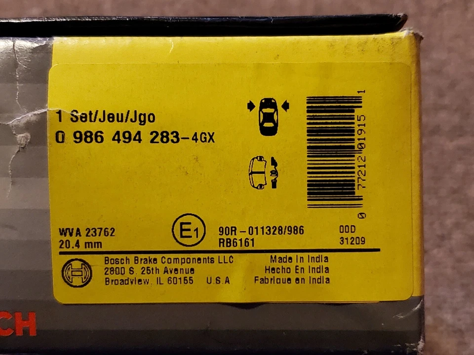 BOSCH Disc Brake Pads SET Front Axle Fits AUDI A6 Avant Allroad 4B 1997-2005 - Изображение 2 из 4