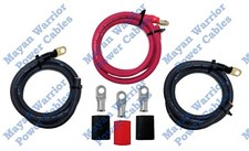 BIG 3 Heavy Duty OFC Pure Copper cable wire kit upgrade 1/0 AWG GAUGE Alternator