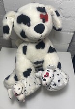 Retired 09 Build A Bear Be Mine Dalmatian Plush Puppy Dog Heart Patch Slippers