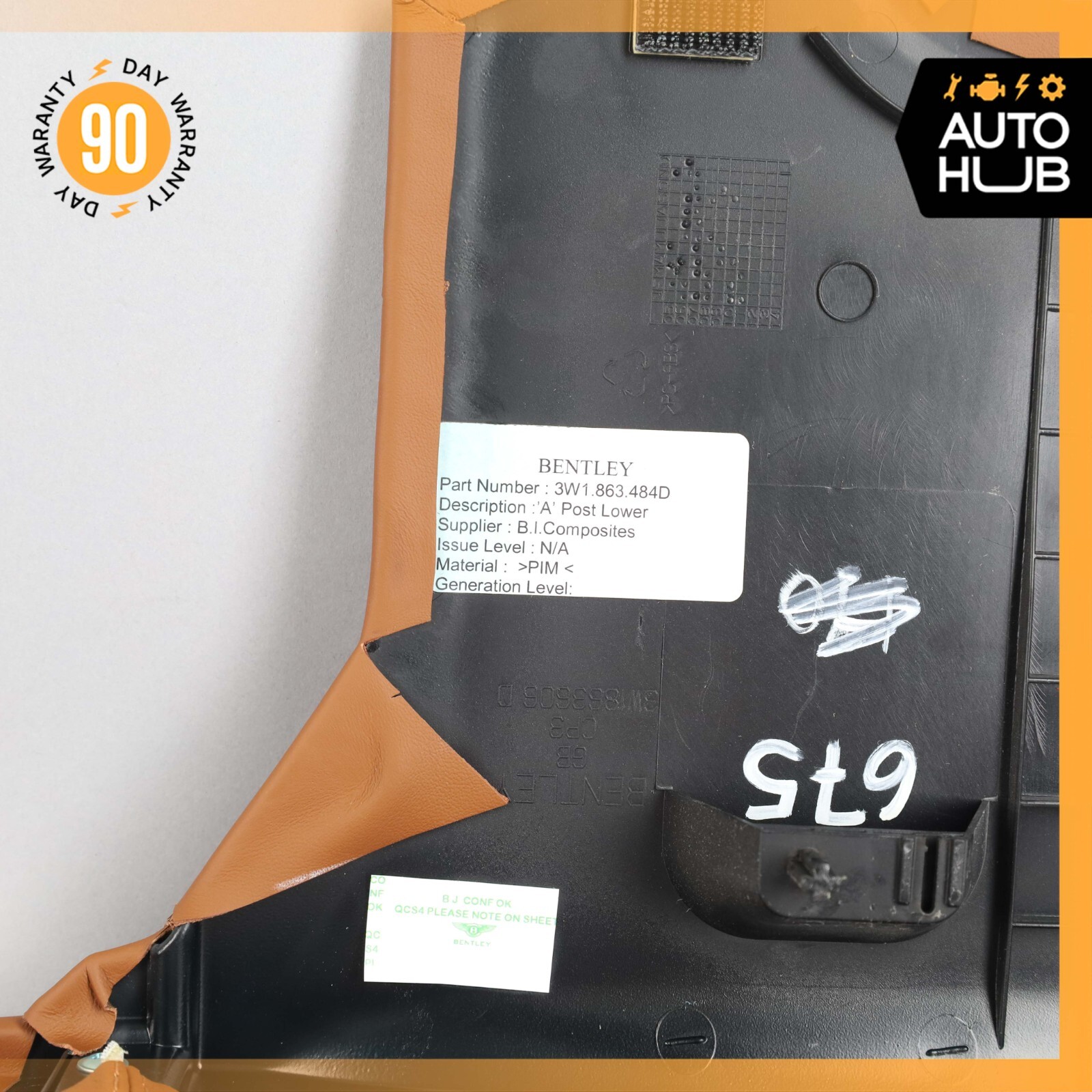11-18 Bentley Continental GT GTC Speed Front Right Kick Panel Trim Cover OEM 56k