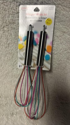 2PC Crave Rainbow Silicone Whisk Set Egg Beaters 