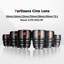 7artisans 10mm 16mm 25mm 35mm 50mm 85mm T2.1 S35 HOPE Cine Lens for RF/X/E/M43 