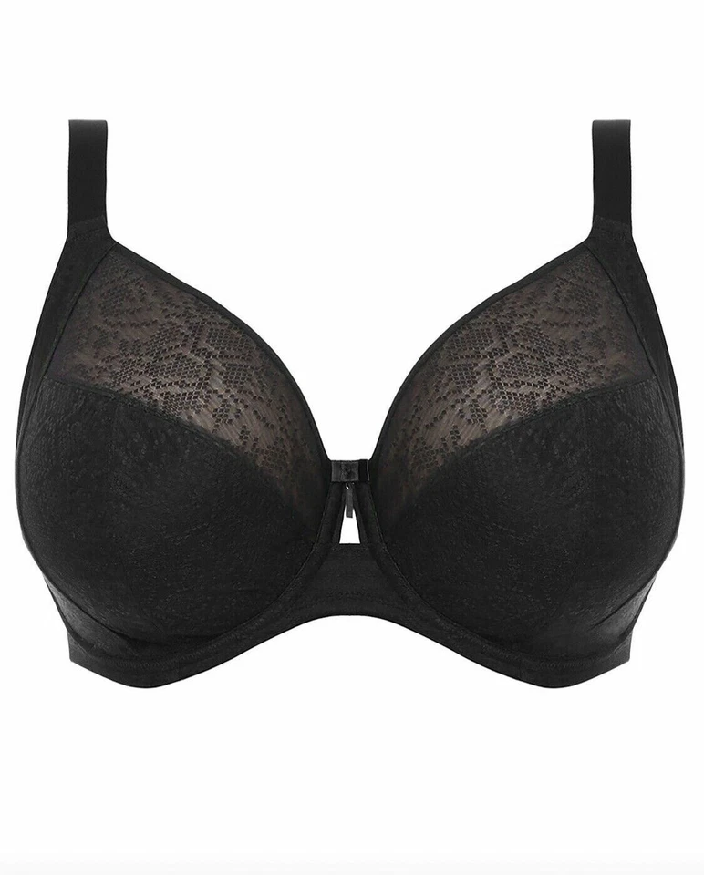 Elomi Mia Underwire Plunge Bra 4361 UK Size 44DD & 40E Black NWT Retail $64 - Image 4 of 4
