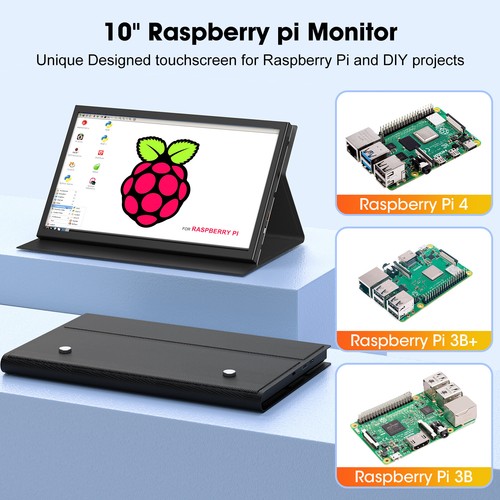 10 inch Touchscreen Monitors 178° Raspberry Pi Screen 1024x600 IPS HDMI Display - Picture 4 of 8