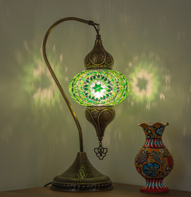Turkish Lamp Mosaic Lamp - Handmade Table Lamp Boho Decor, Unique Gift