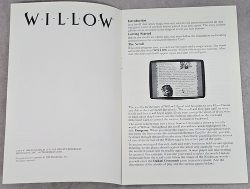 Willow Commodore 64/128 Disk Mindscape Lucasfilm 1988 - Afbeelding 14 van 24