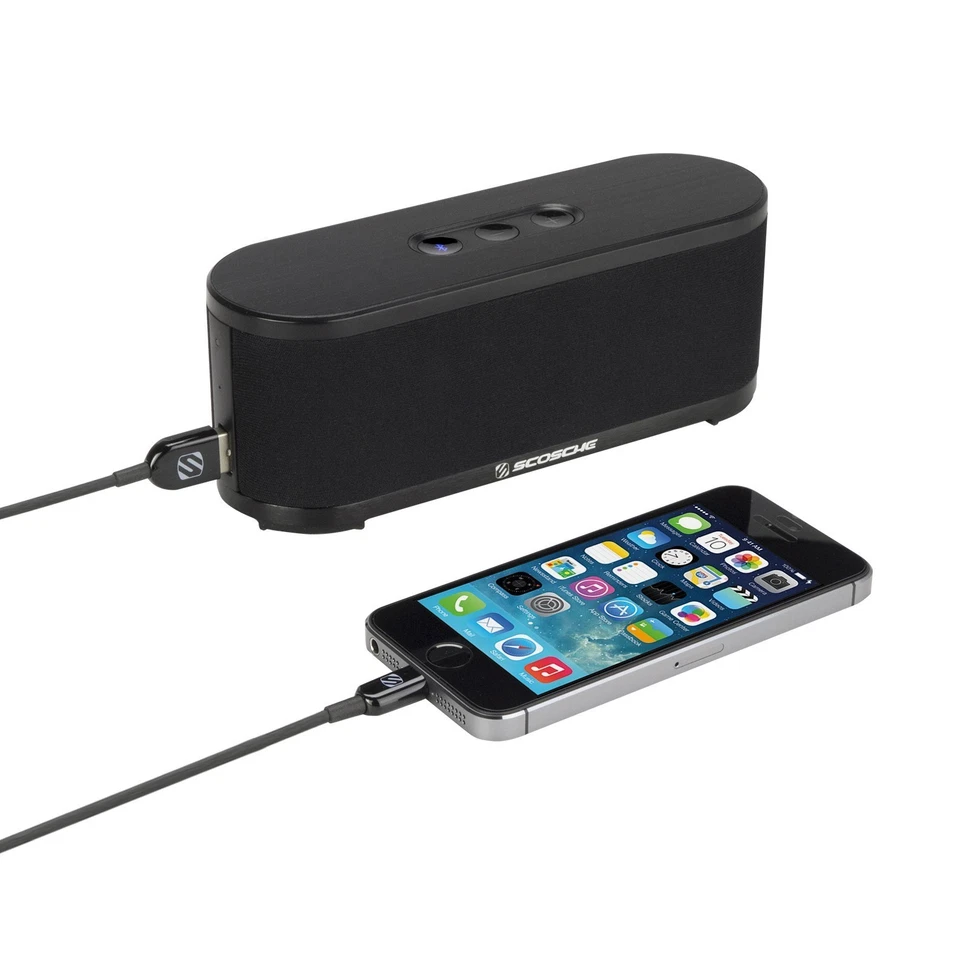 Altavoz inalámbrico Bluetooth Scosche boomSTREAM y cargador de respaldo portátil Foto 4 de 4