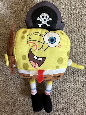 Spongebob Schwammkopf Pirat 7 Zoll Plüschtier Kuscheltier PMS Viacom 2014 Nickelodeon