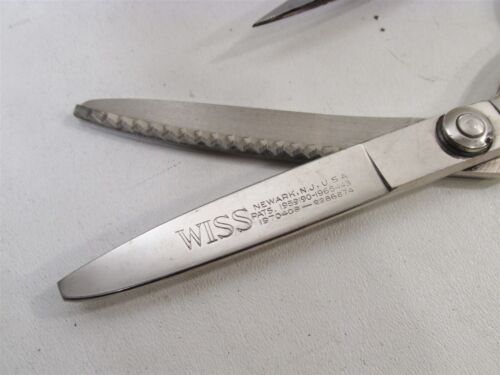 Paire de ciseaux vintage Gingher chrome couture Brésil Wiss NJ ciseaux à pincer - Photo 2/10