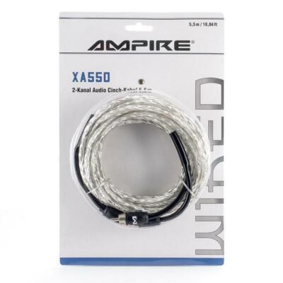 AMPIRE XA550 2-Channel Audio Cable RCA Lead 550 cm, 2-Channel RCA 5.5 meters X-Link