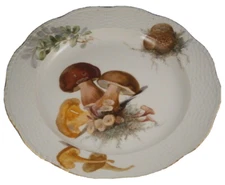 Six Antique KPM Berlin Porcelain Veggie Scene Plate Set Porzellan Teller Scenic