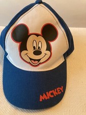 Mickey Mouse baseball kids cap hat adjustable back blue and white kids