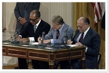 Jimmy Carter Menachem Begin Anwar Sadat Camp David Accords Silver Halide Photo 1
