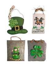 Lot of 4 Vintage St. Patrick's Day Wall Decor/Hanging Signs