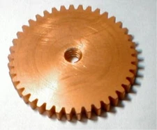 48 Tooth Slot Car Gold Aluminum Spur Gear 48 Pitch 5:40 Thread 1/8" Axle Used