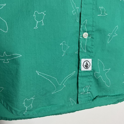 Volcom Men’s Novelty Bird Print Button Up Shirt Size M - Picture 10 of 10