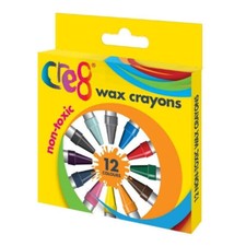 12Pc EASY GRIP WAX CRAYONS Made For Small Hands Kids Colouring/Drawing Set